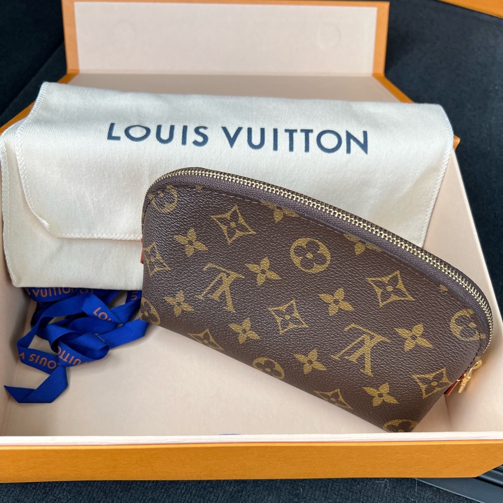 Louis Vuitton monogram cosmetic pouch, used once!